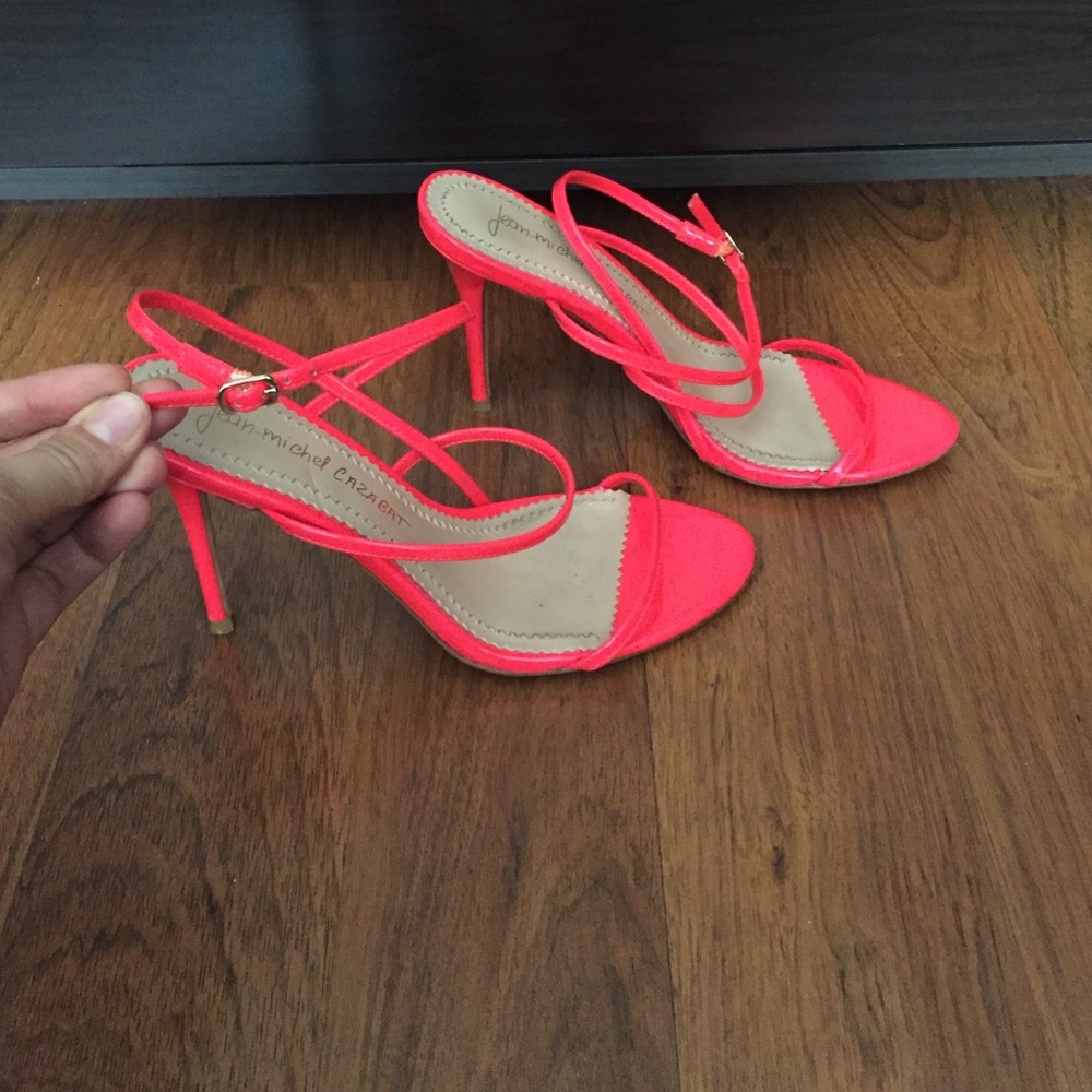 Jean-Michel Cazabat Hot Pink Strappy Heels Pumps